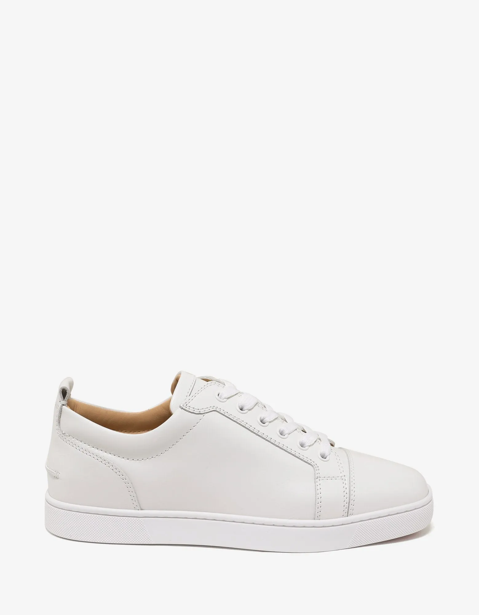 Louis Junior Flat White Leather Trainers
