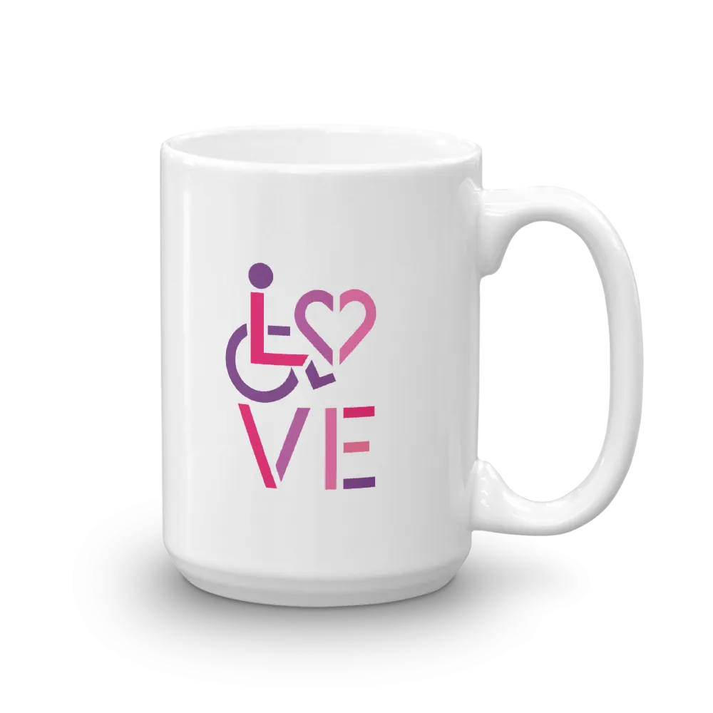 LOVE (for the Special Needs Community) Mug Stacked Design 2 of 3