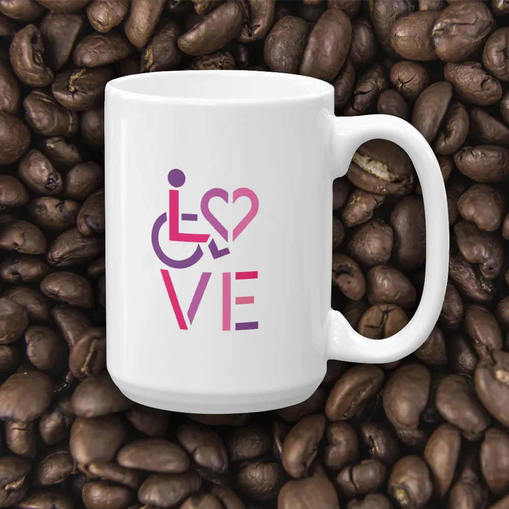 LOVE (for the Special Needs Community) Mug Stacked Design 2 of 3