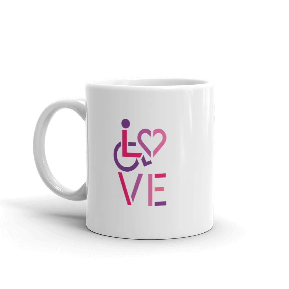 LOVE (for the Special Needs Community) Mug Stacked Design 2 of 3