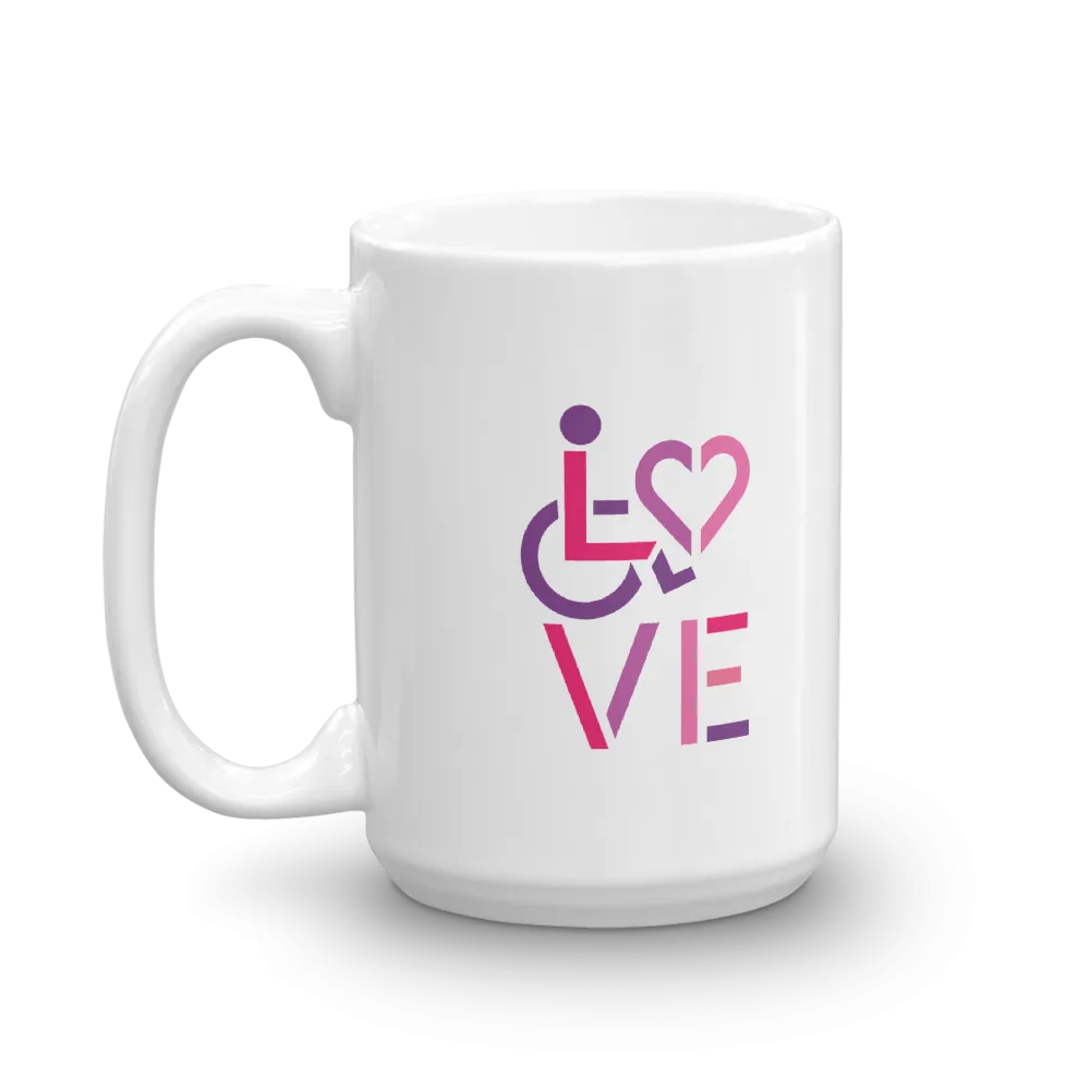 LOVE (for the Special Needs Community) Mug Stacked Design 2 of 3