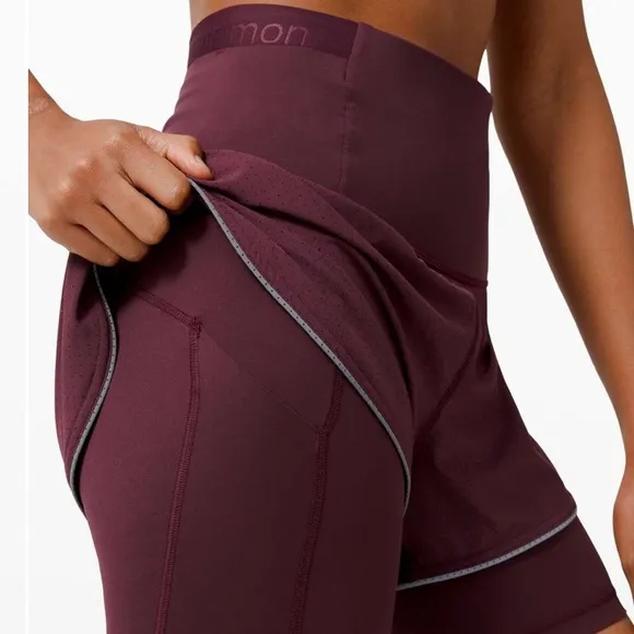 Lululemon Fast and Free 2 In 1 Short Elite