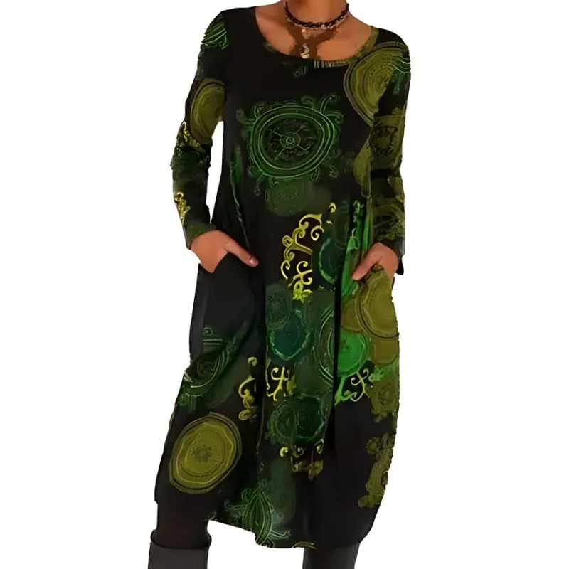 Maya | Elegant Printed Dress