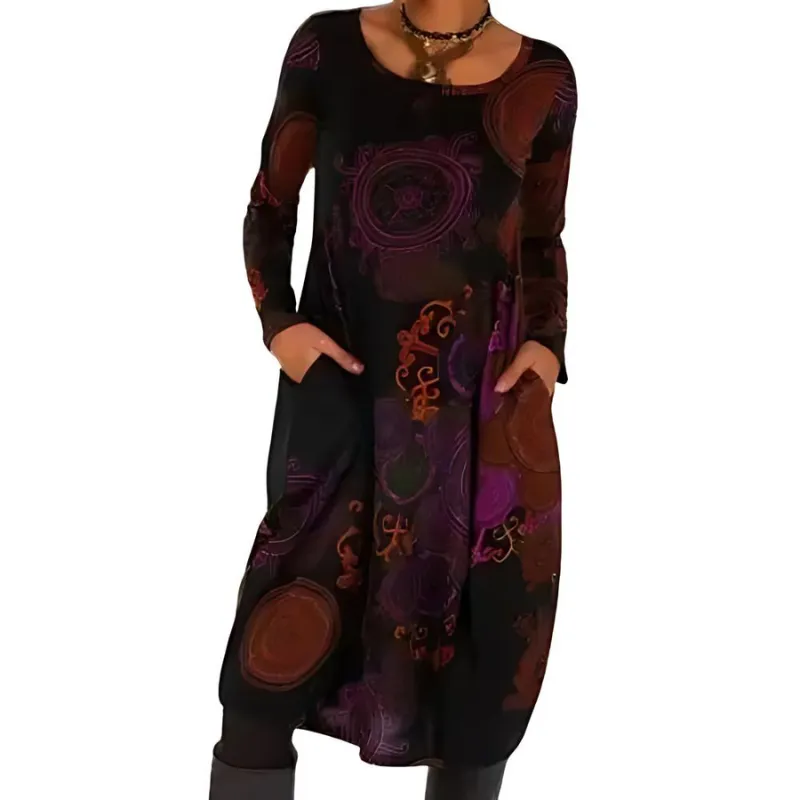 Maya | Elegant Printed Dress