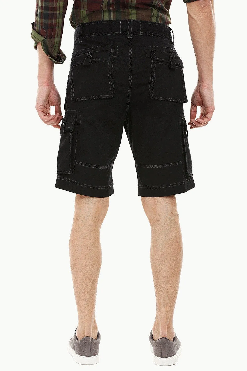 Mens Black Cargo Summer Shorts