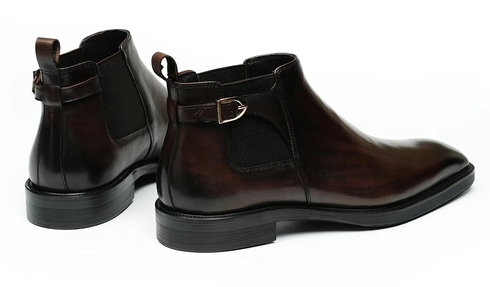 Men's Handmade Formal Buckle Chelsea Boots