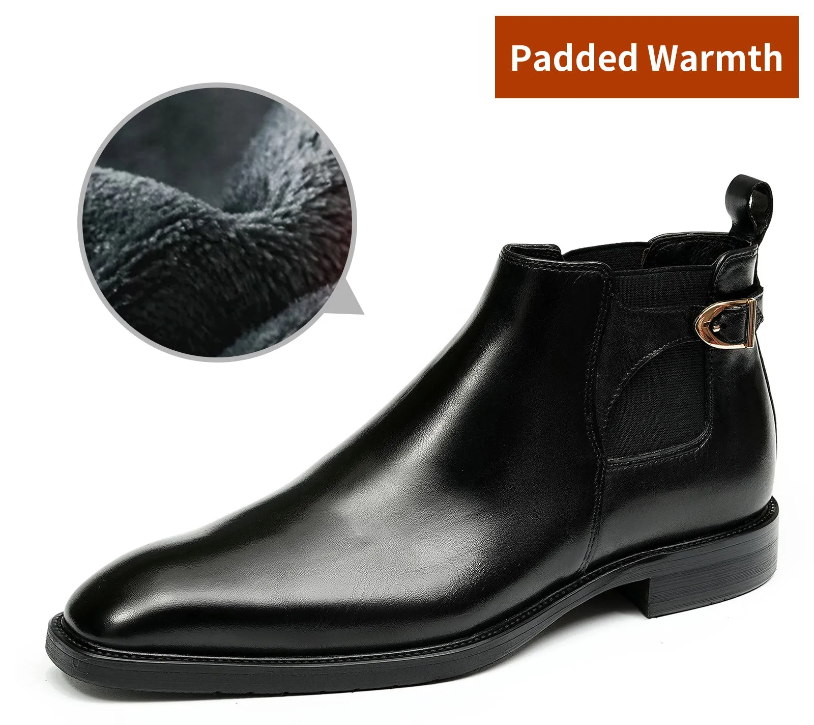 Men's Handmade Formal Buckle Chelsea Boots