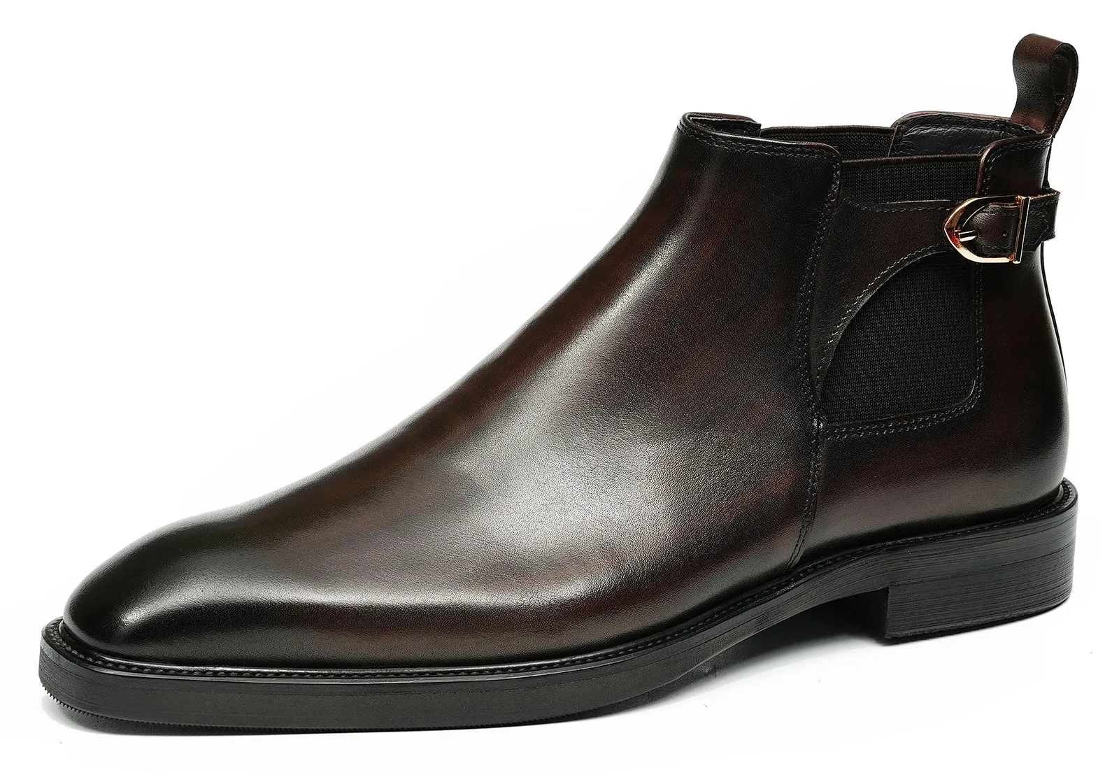 Men's Handmade Formal Buckle Chelsea Boots