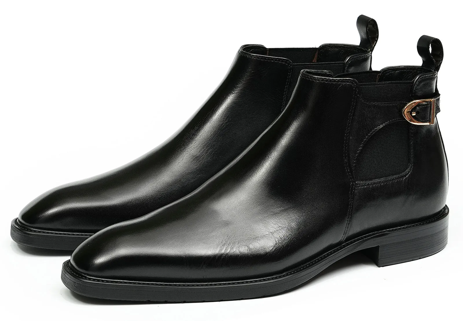 Men's Handmade Formal Buckle Chelsea Boots