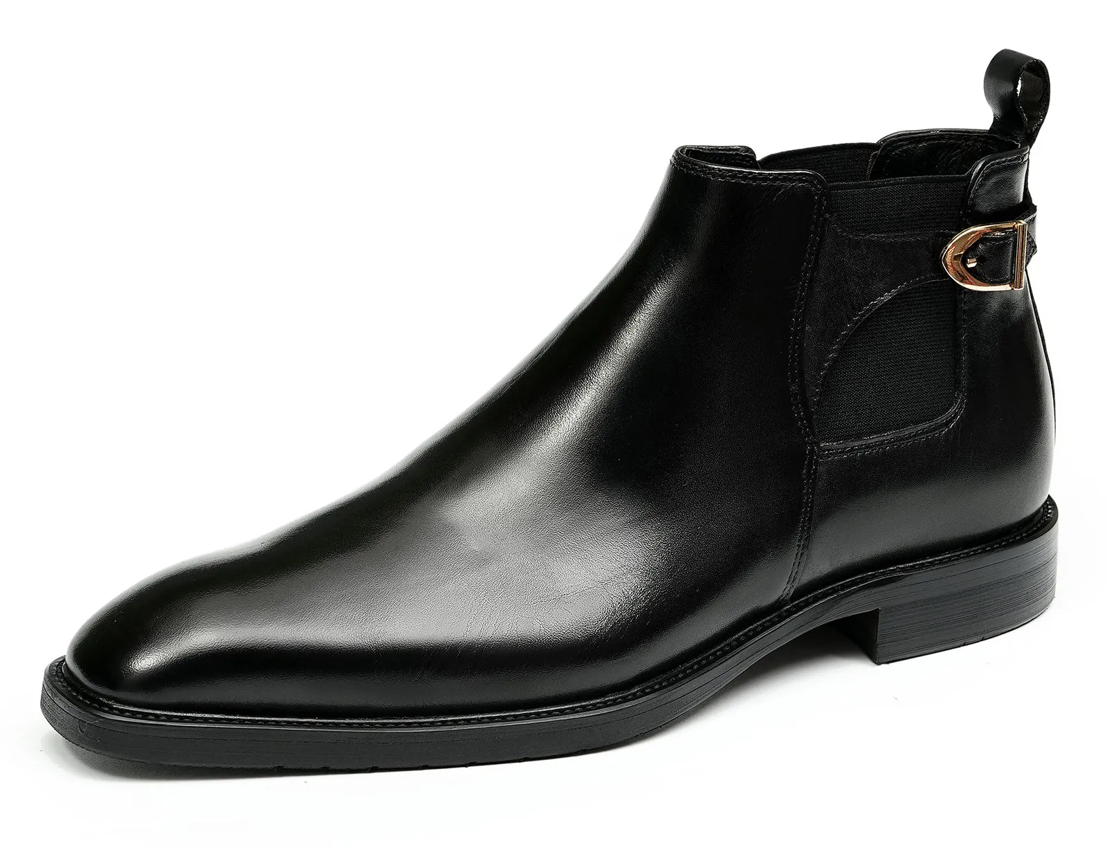 Men's Handmade Formal Buckle Chelsea Boots