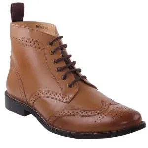 Mens ‘Taylor’ Formal Brogue Lace Ankle Boots