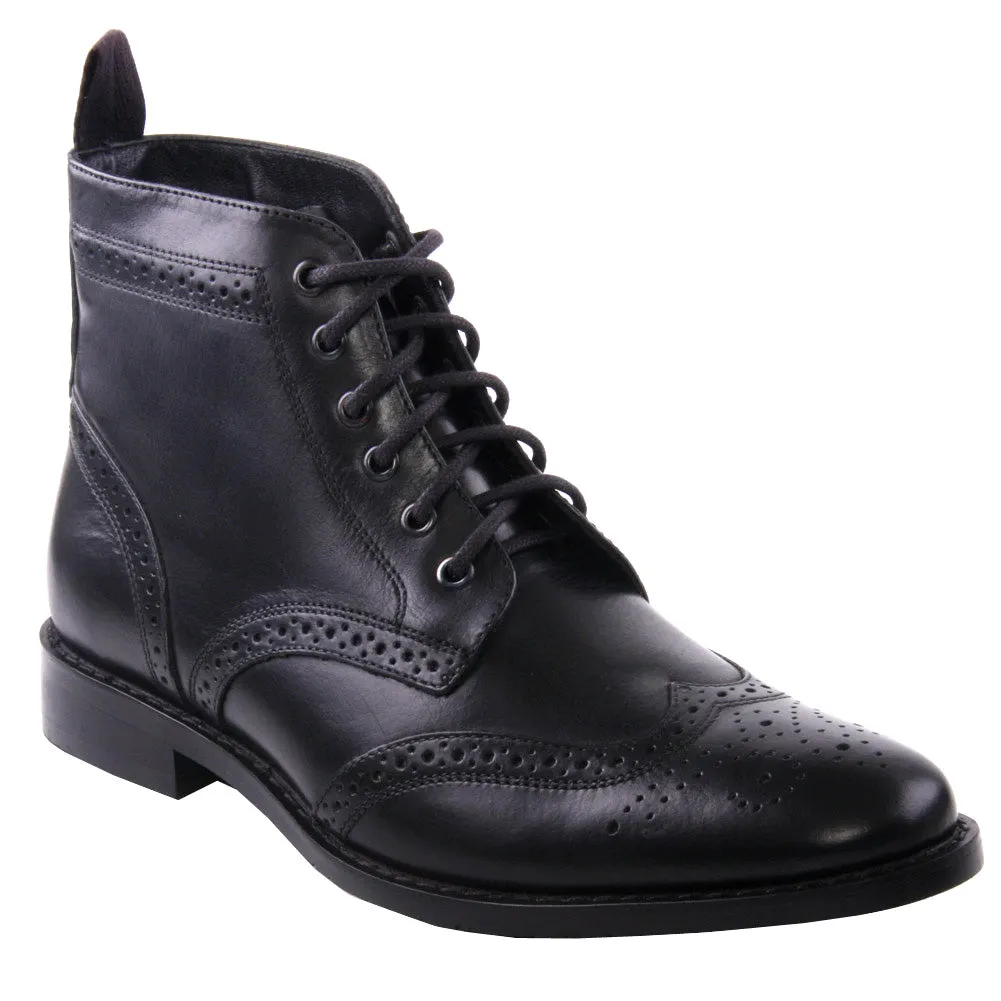 Mens ‘Taylor’ Formal Brogue Lace Ankle Boots