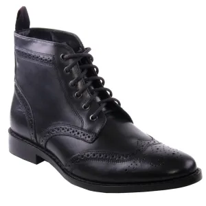 Mens ‘Taylor’ Formal Brogue Lace Ankle Boots