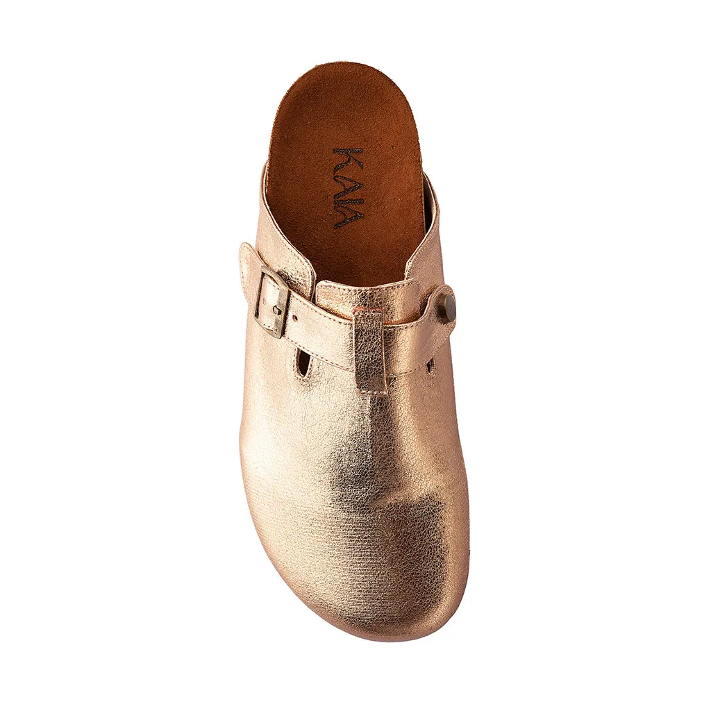 Metallic Belted Clogs