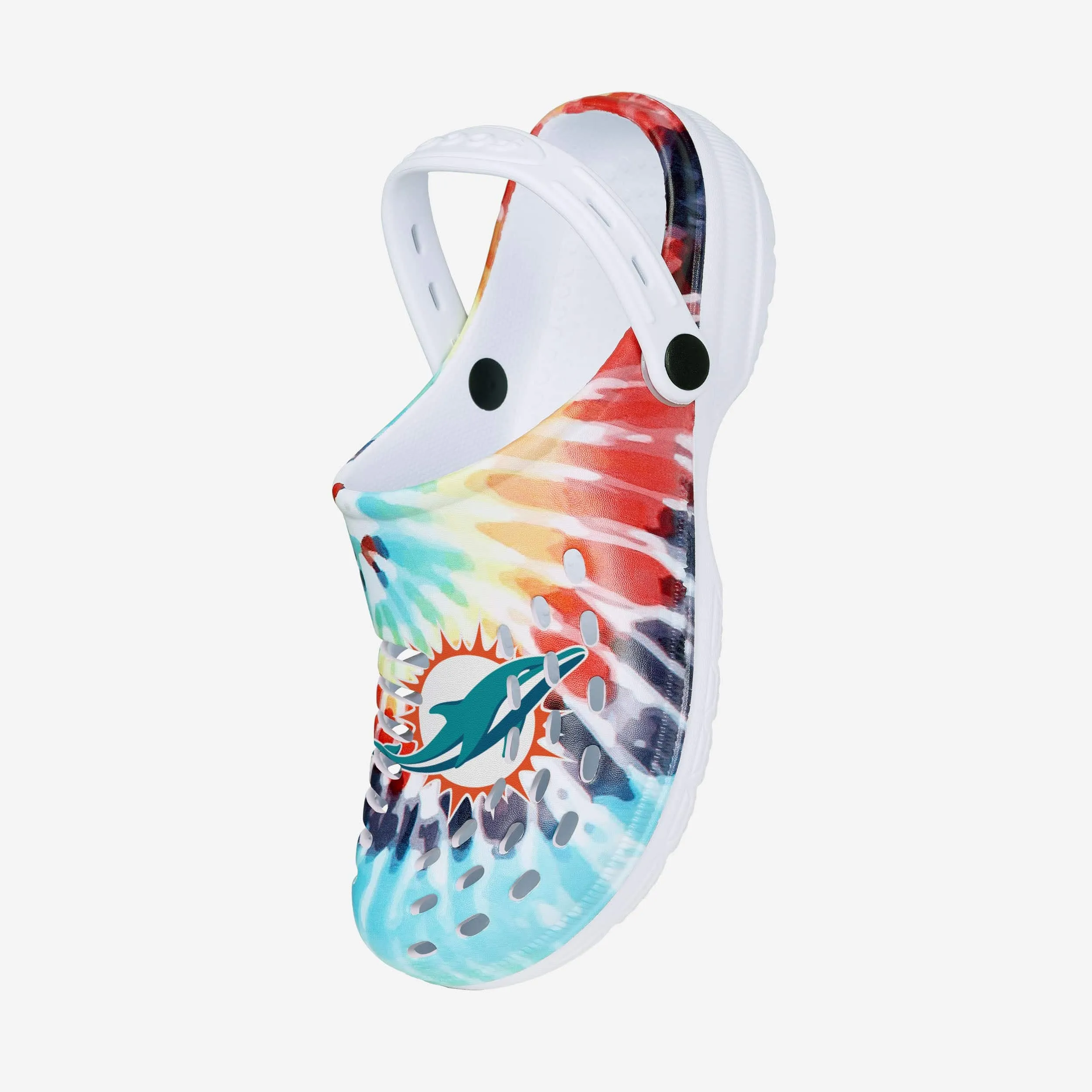 Miami Dolphins Womens Tie-Dye Clog With Strap