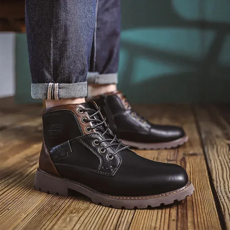 Michel™ Men’s Casual Leather Boots in British Style