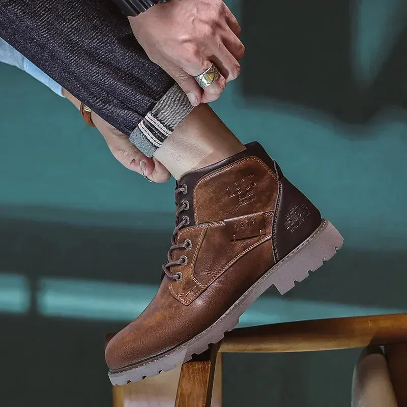 Michel™ Men’s Casual Leather Boots in British Style