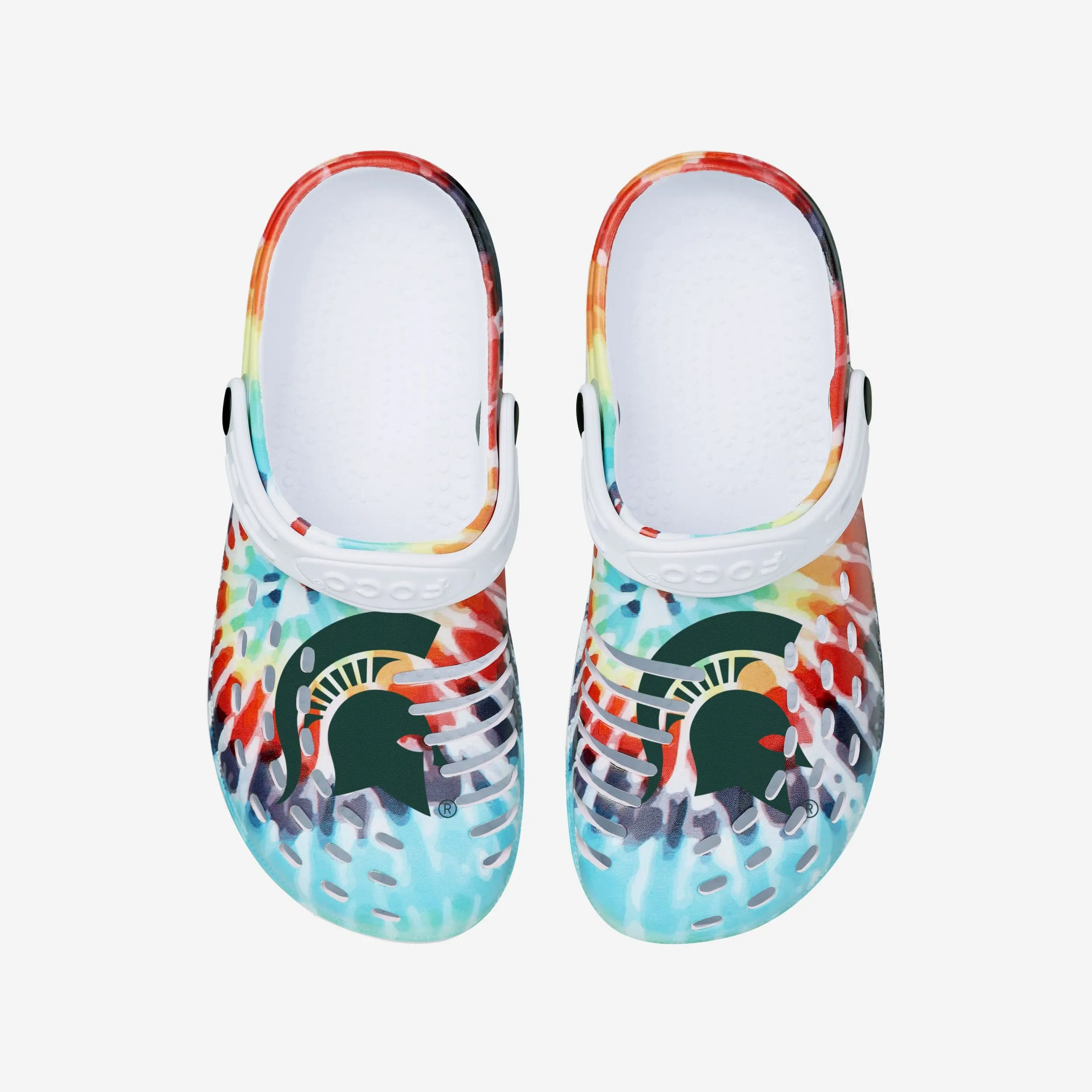 Michigan State Spartans Womens Tie-Dye Clog With Strap