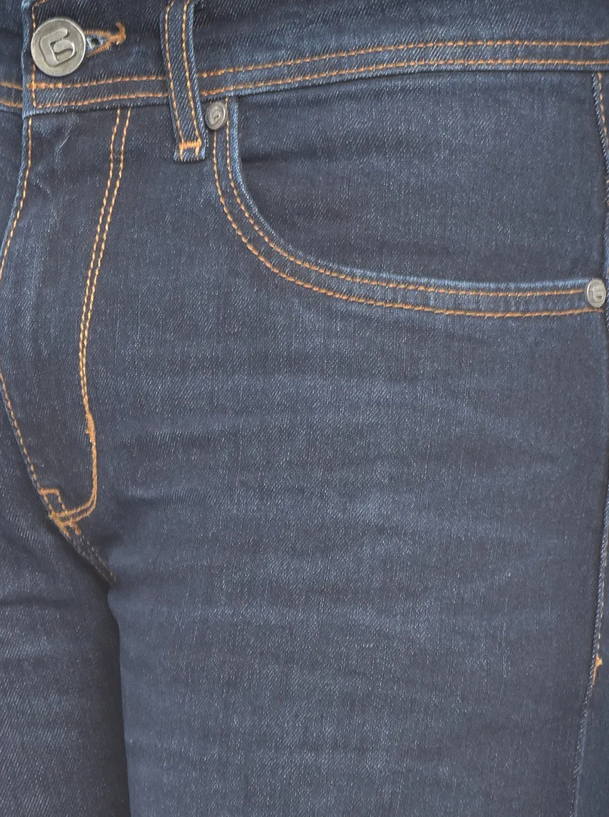 Mid Blue Washed Narrow Fit Jeans | Greenfibre