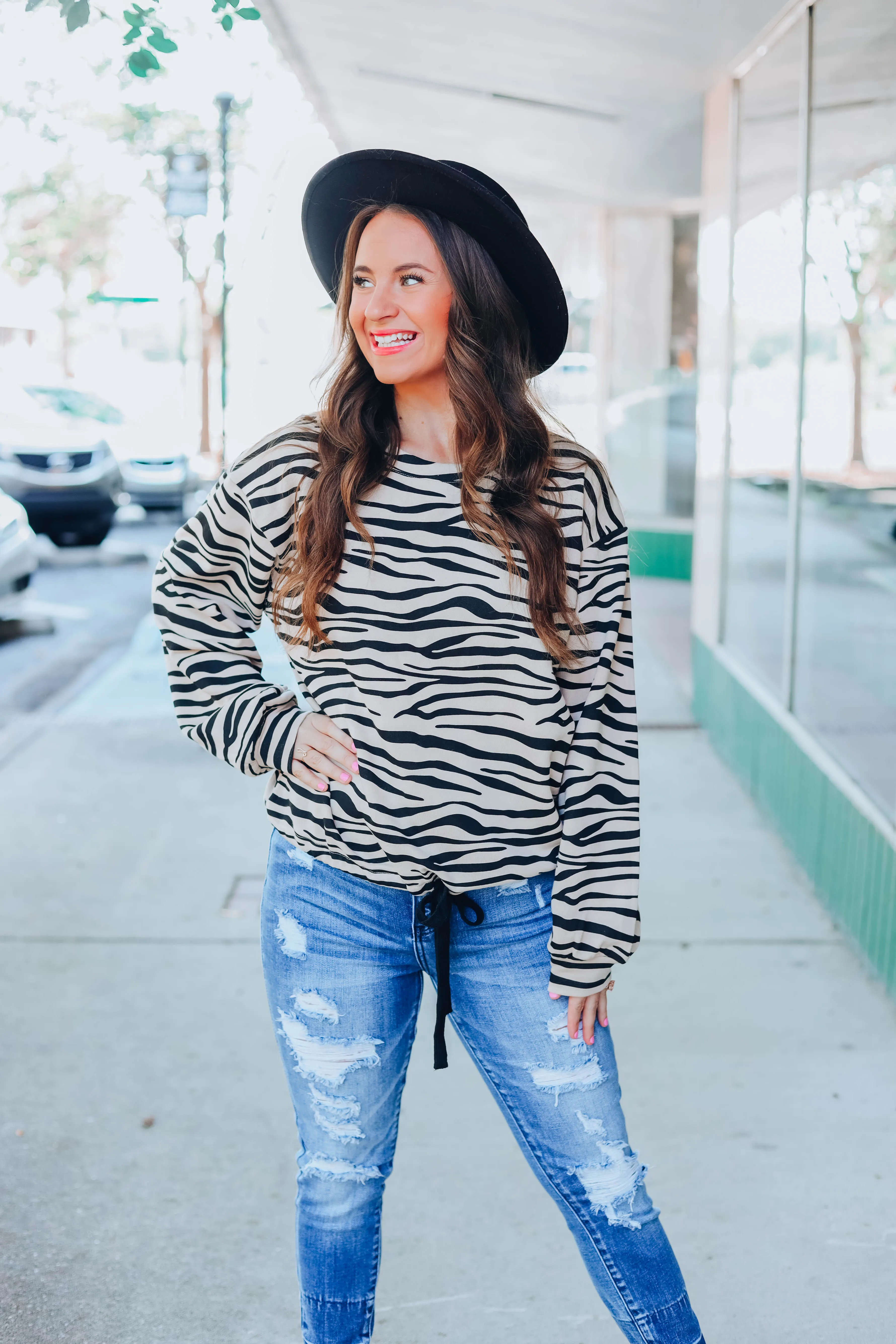 Might Be You Zebra Pullover
