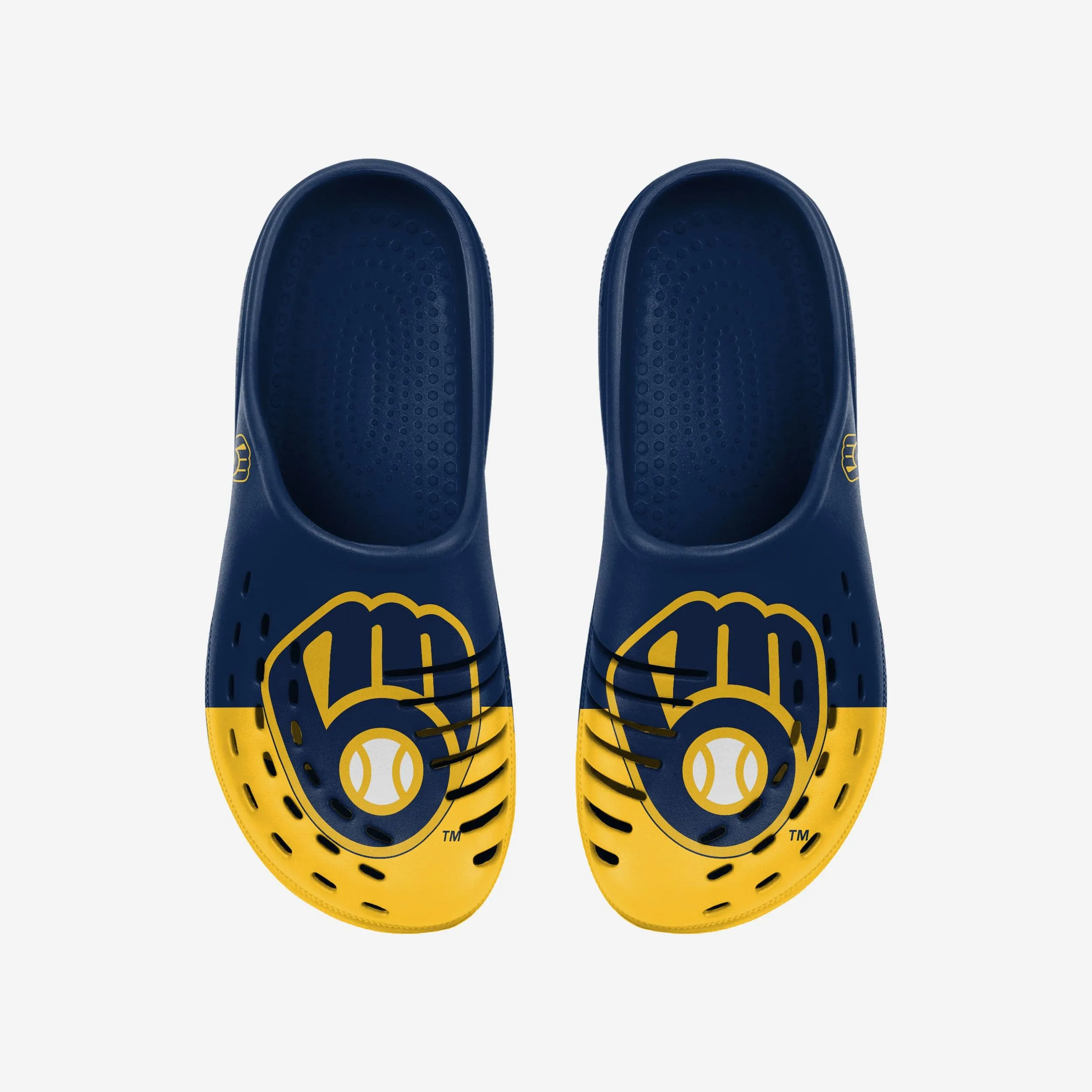 Milwaukee Brewers Mens Colorblock Big Logo Clog