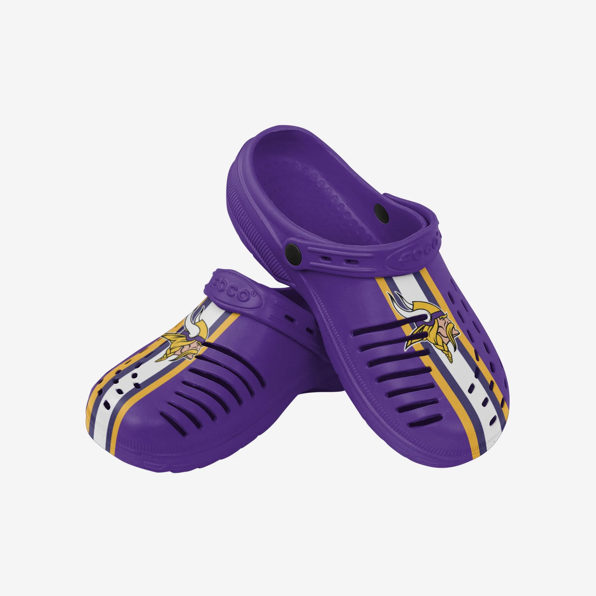 Minnesota Vikings Team Stripe Clog With Strap