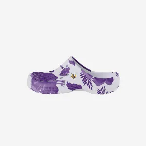 Minnesota Vikings Womens Floral White Clog