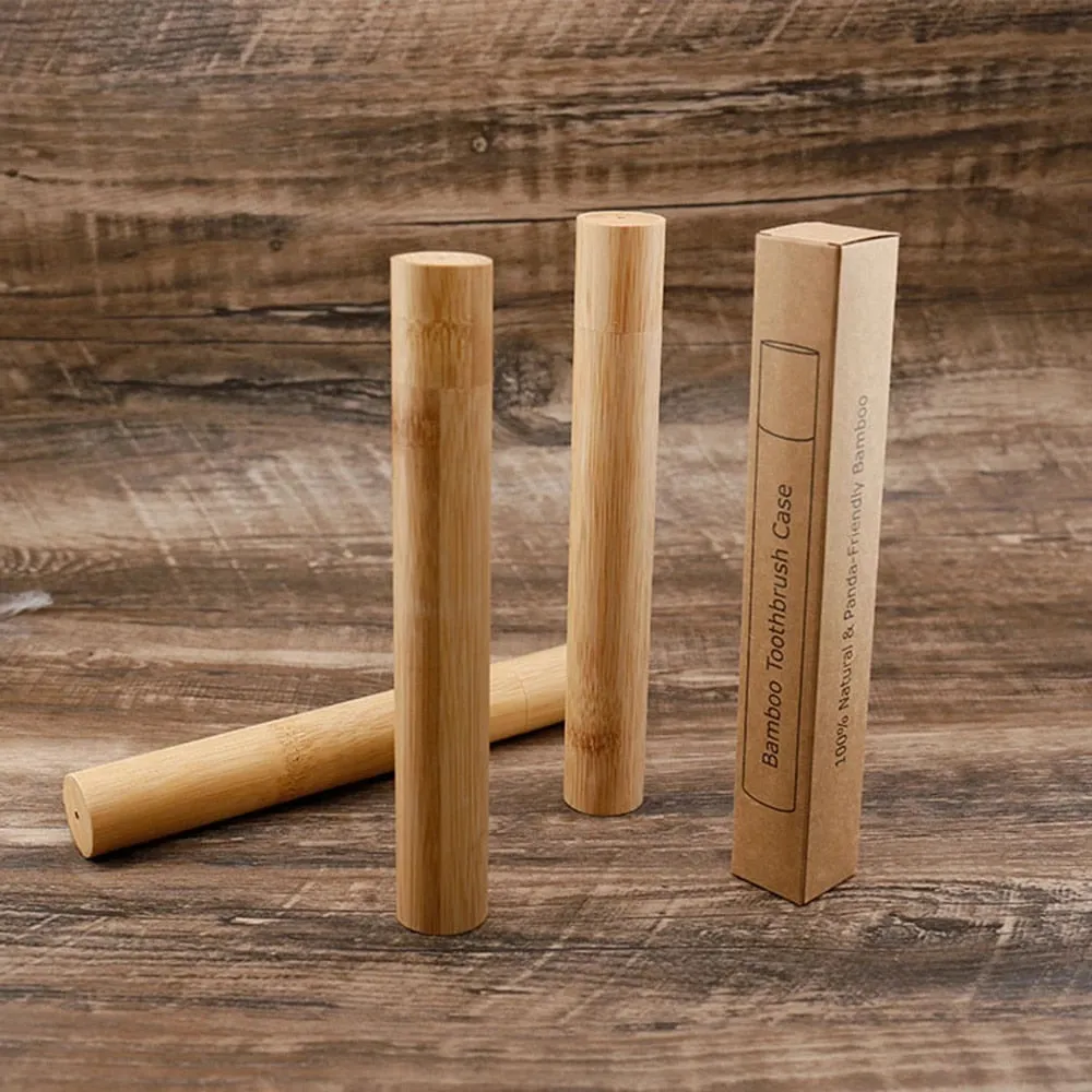 Natural Bamboo Toothbrush Case