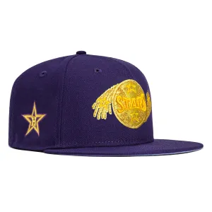 New Era 59Fifty Hollywood Stars Logo Patch Hat - Purple, Yellow