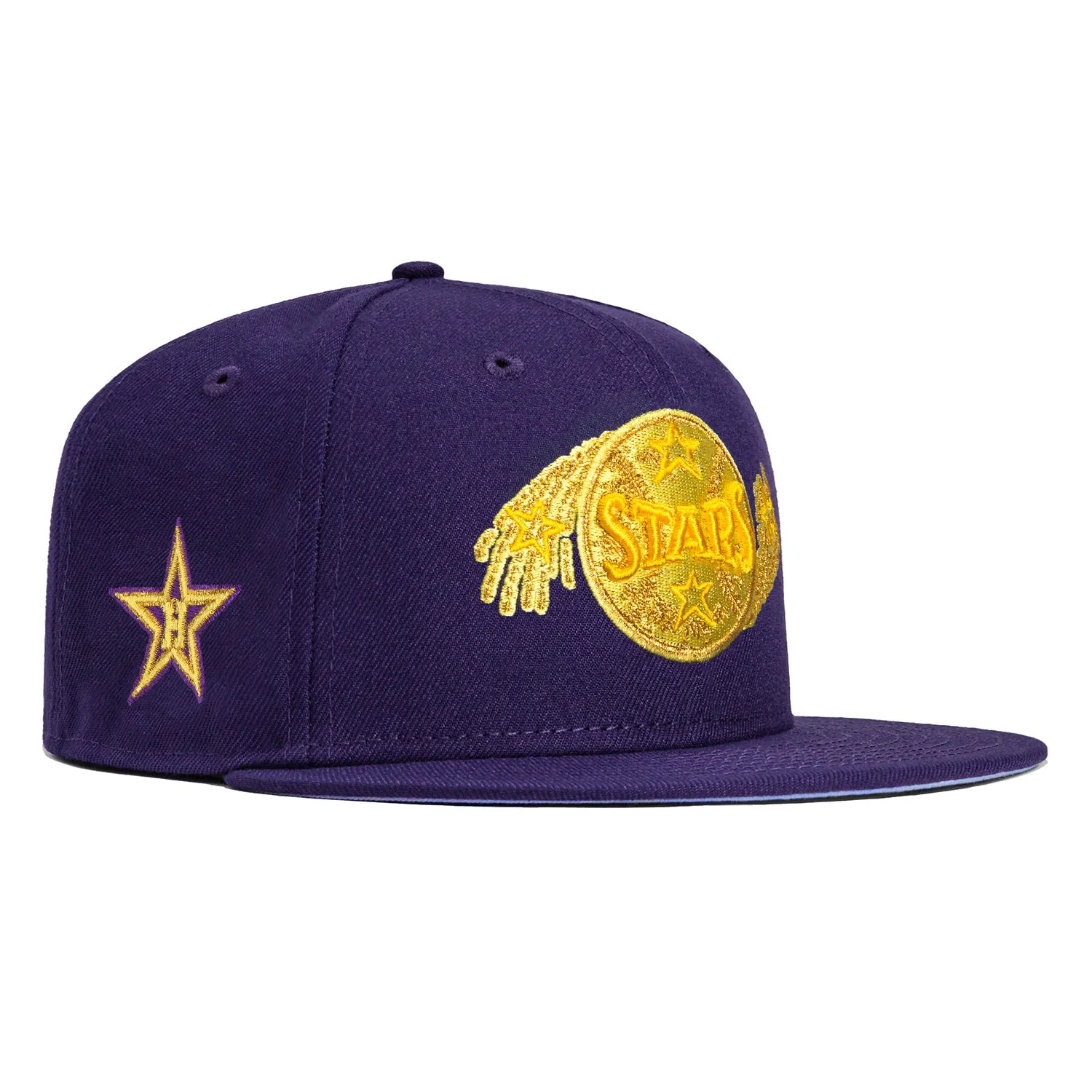 New Era 59Fifty Hollywood Stars Logo Patch Hat - Purple, Yellow