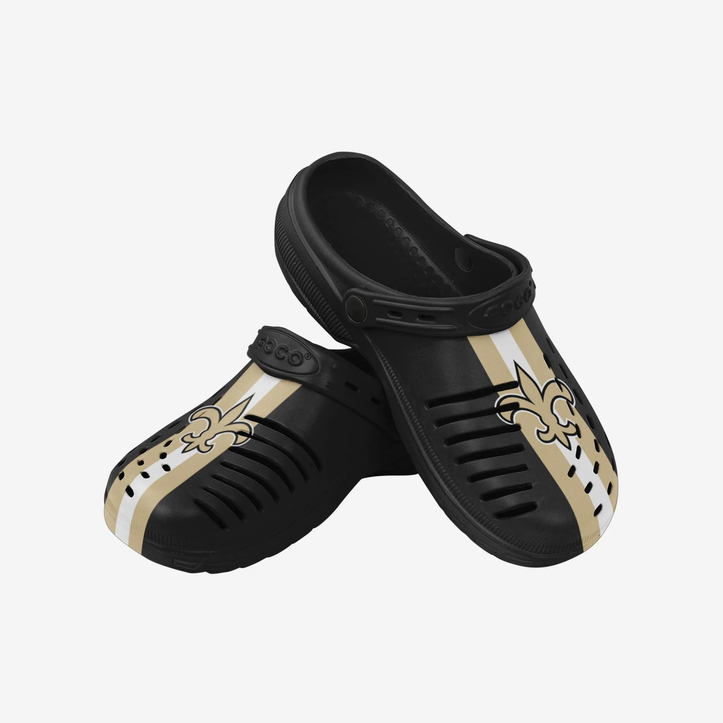 New Orleans Saints Team Stripe Clog With Strap