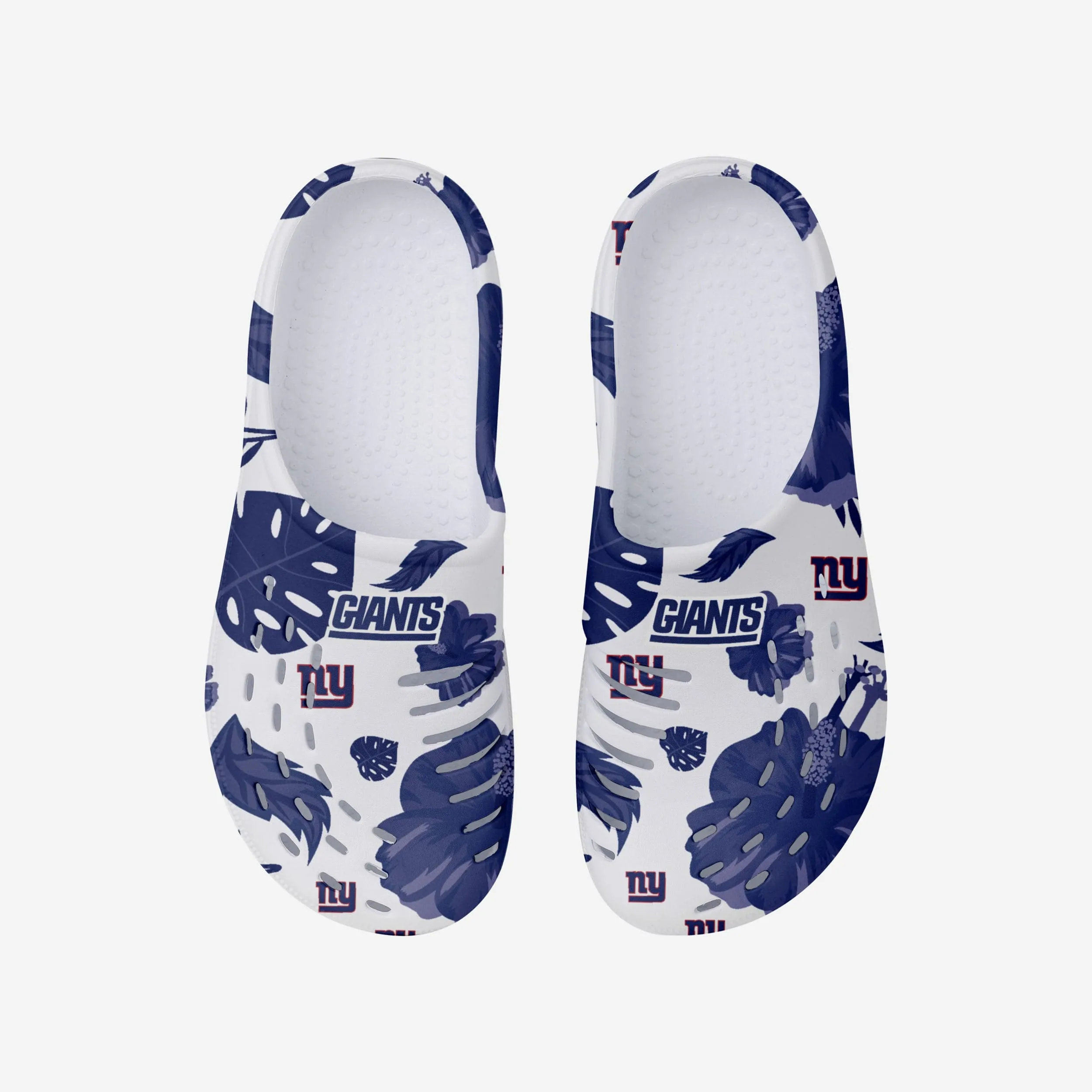 New York Giants Womens Floral White Clog