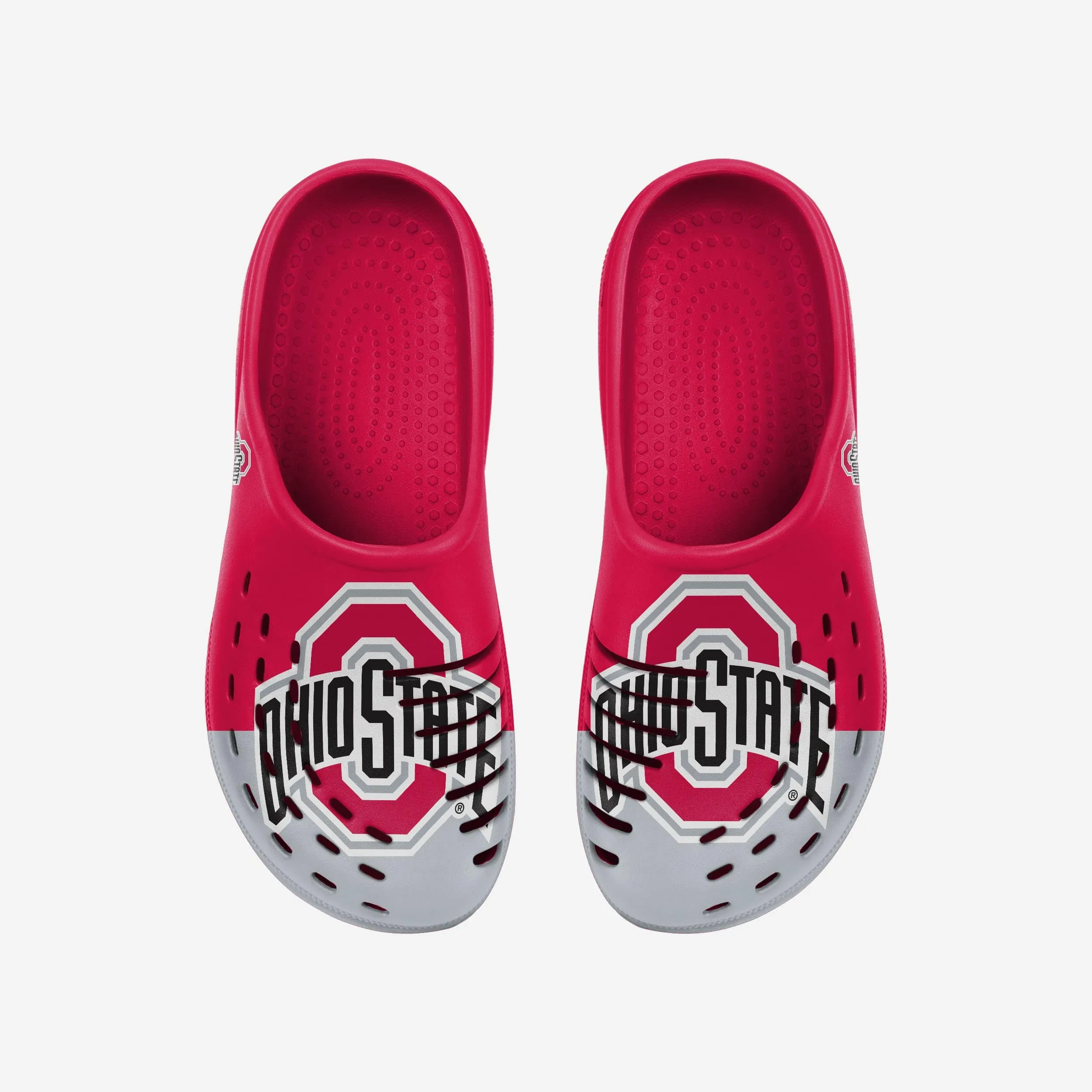 Ohio State Buckeyes Colorblock Big Logo Clog