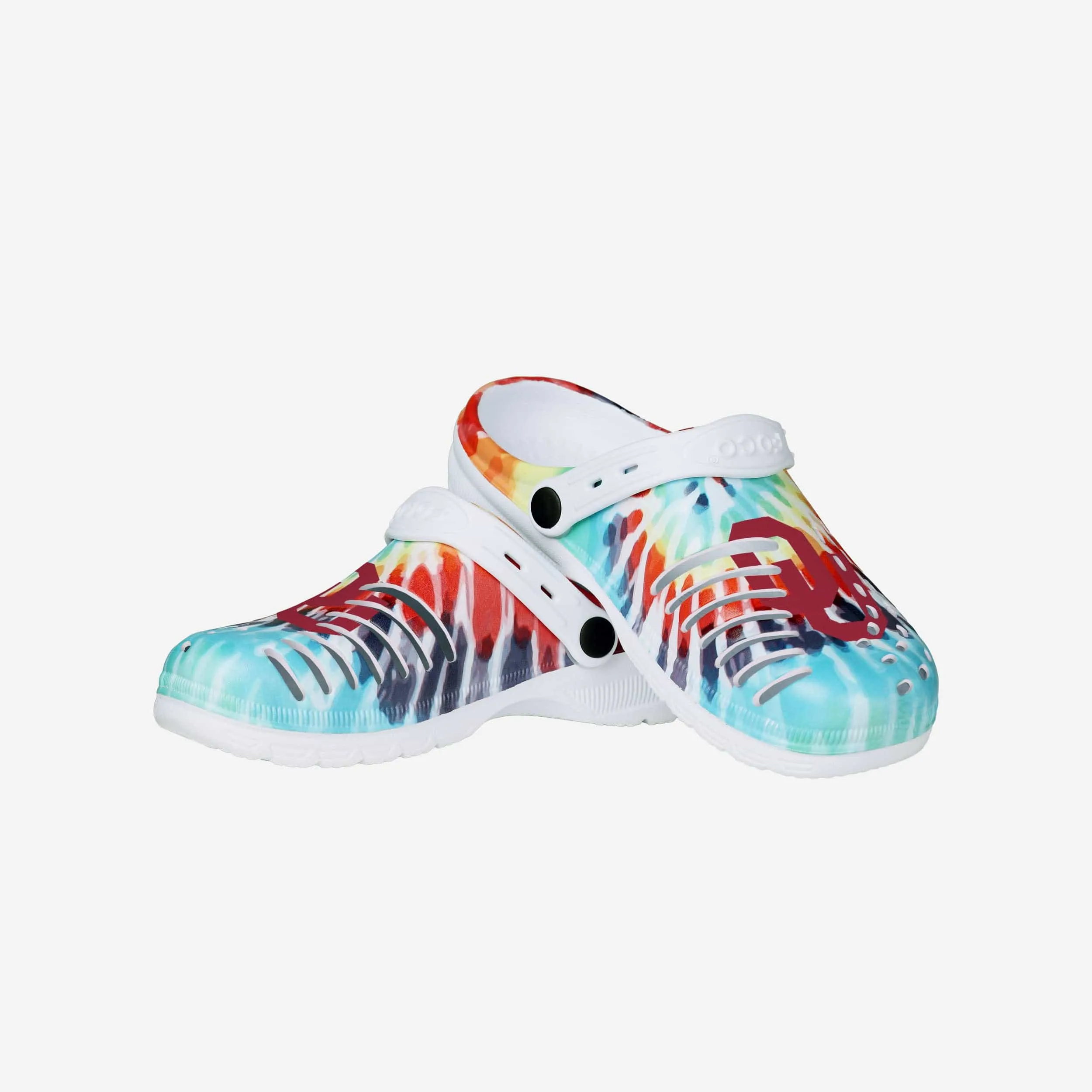 Oklahoma Sooners Womens Tie-Dye Clog With Strap