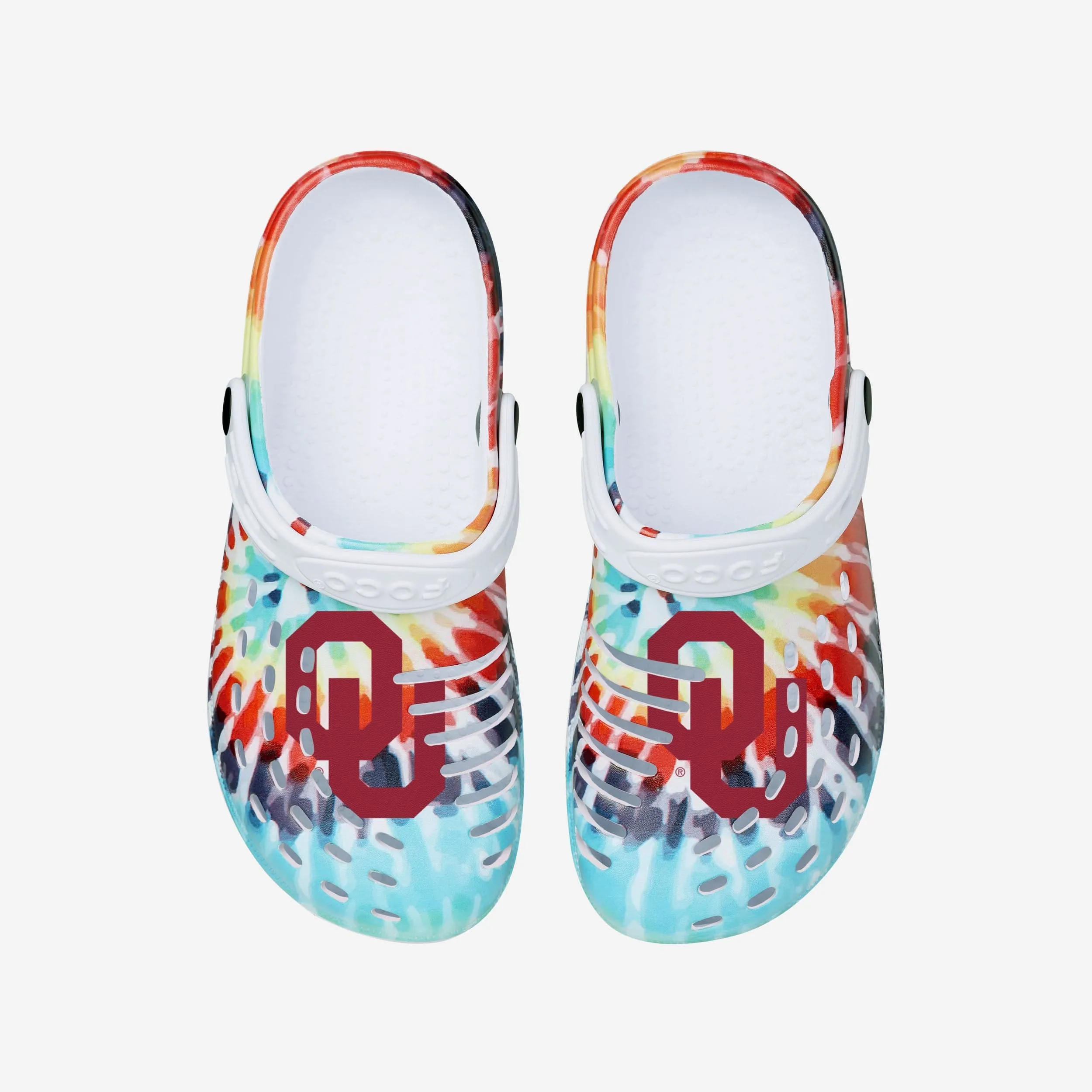 Oklahoma Sooners Womens Tie-Dye Clog With Strap