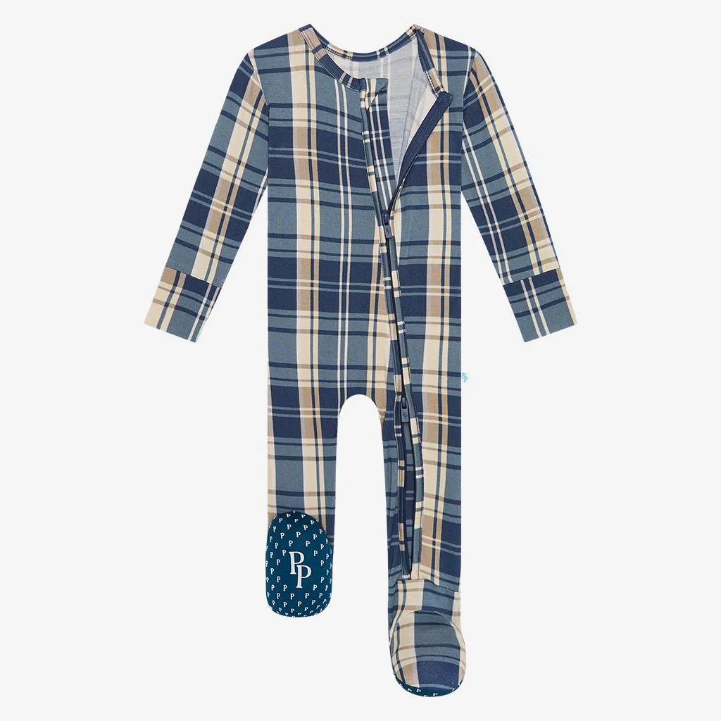 Posh Peanut Joseph Footie Zippered One Piece