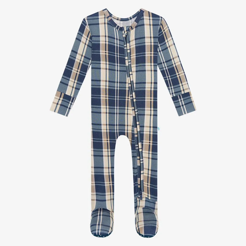 Posh Peanut Joseph Footie Zippered One Piece