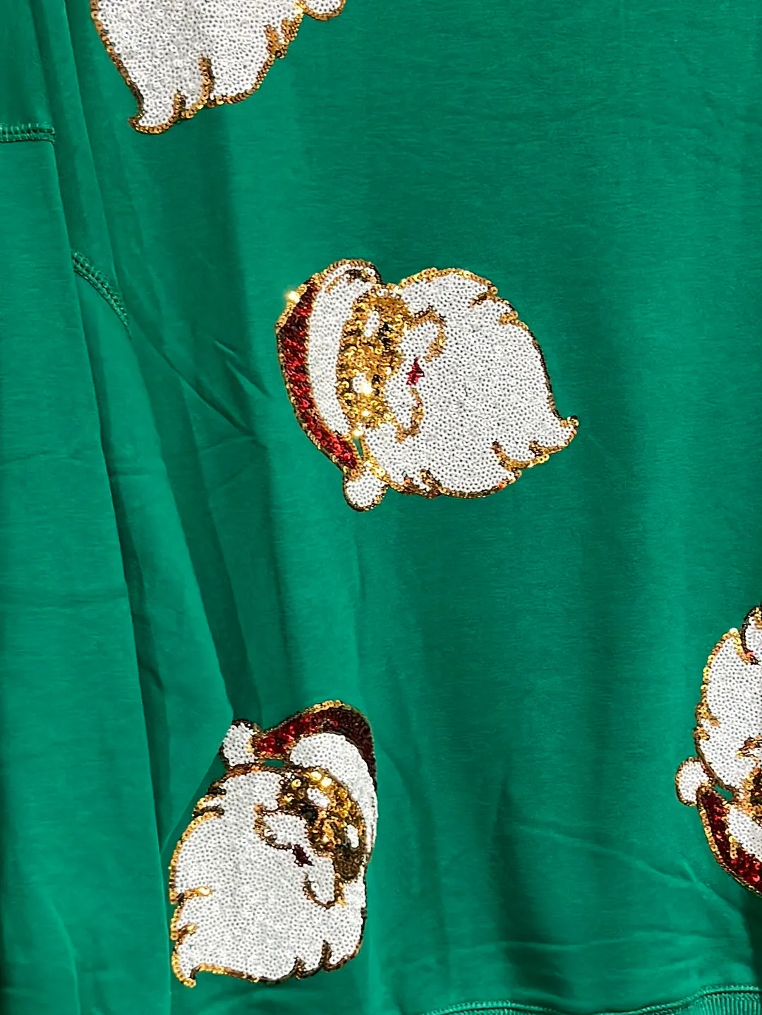Santa Sequin Loose Fit Sweatshirt