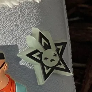 SHOE CHARMS - GLOW IN DARK RABBIT STAR