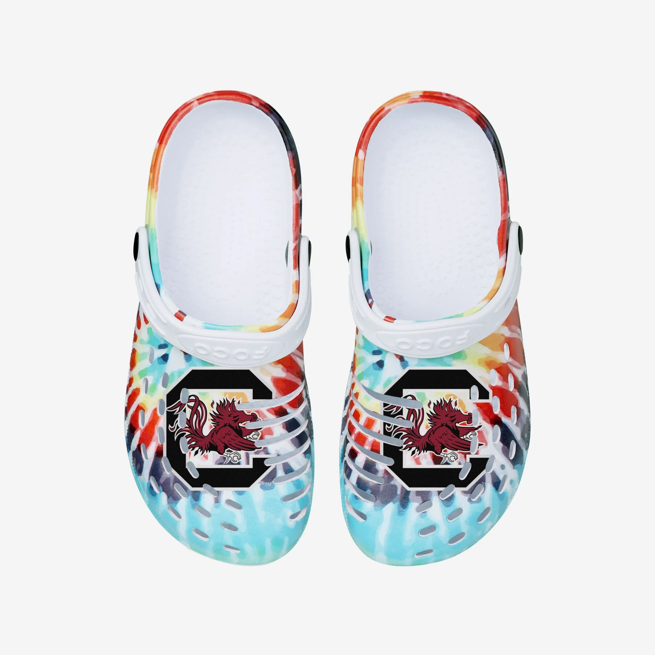 South Carolina Gamecocks Womens Tie-Dye Clog With Strap