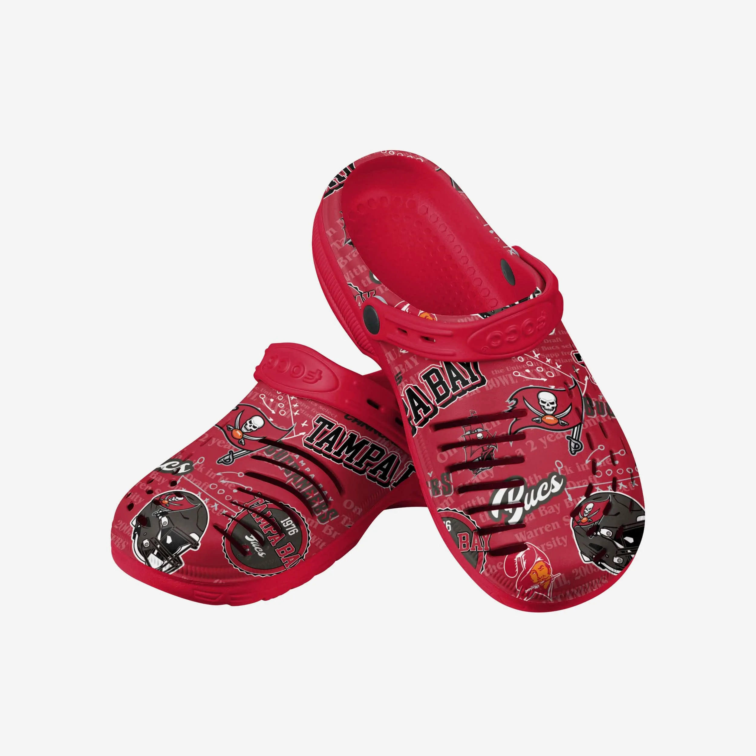Tampa Bay Buccaneers Historic Print Clog With Strap