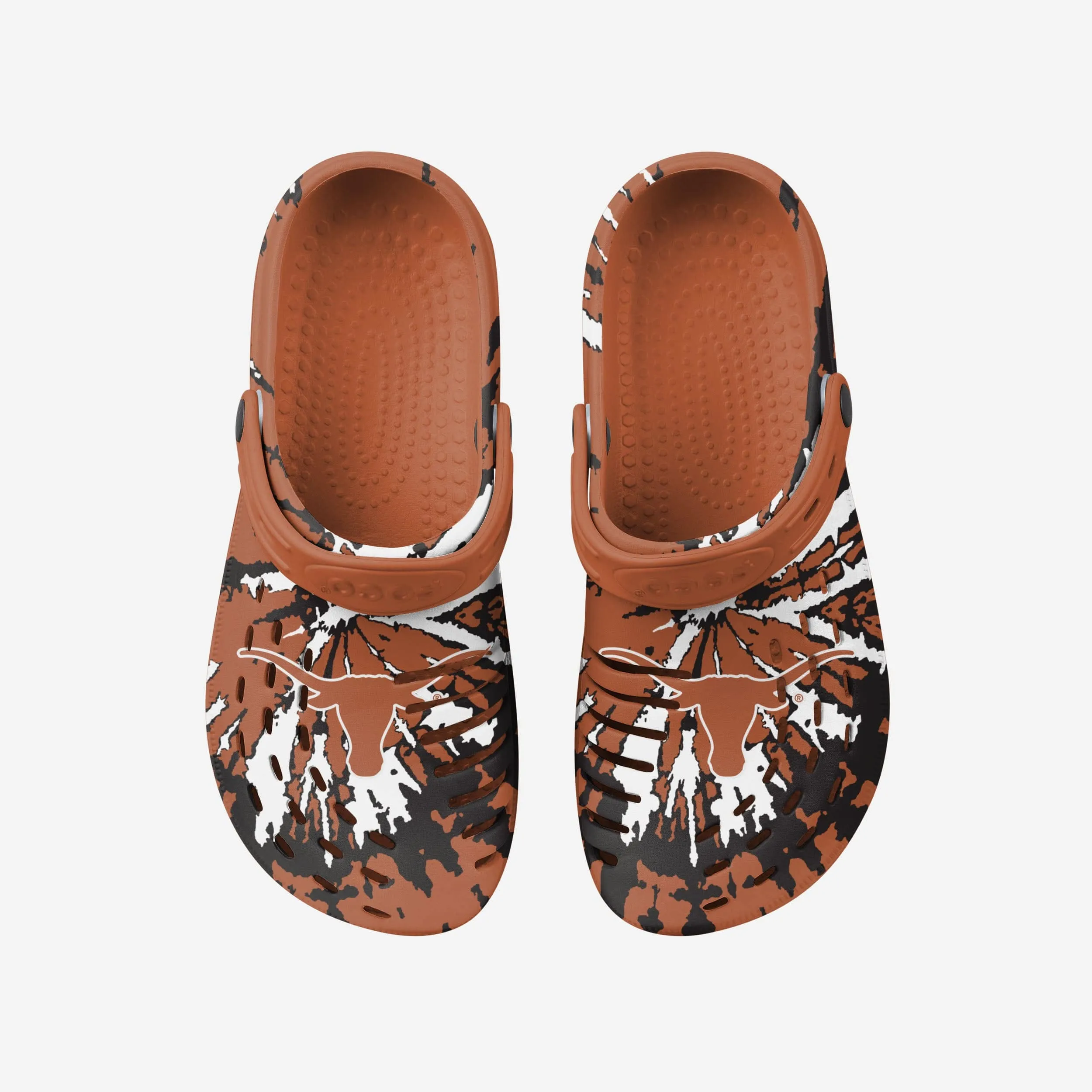 Texas Longhorns Tie-Dye Clog With Strap