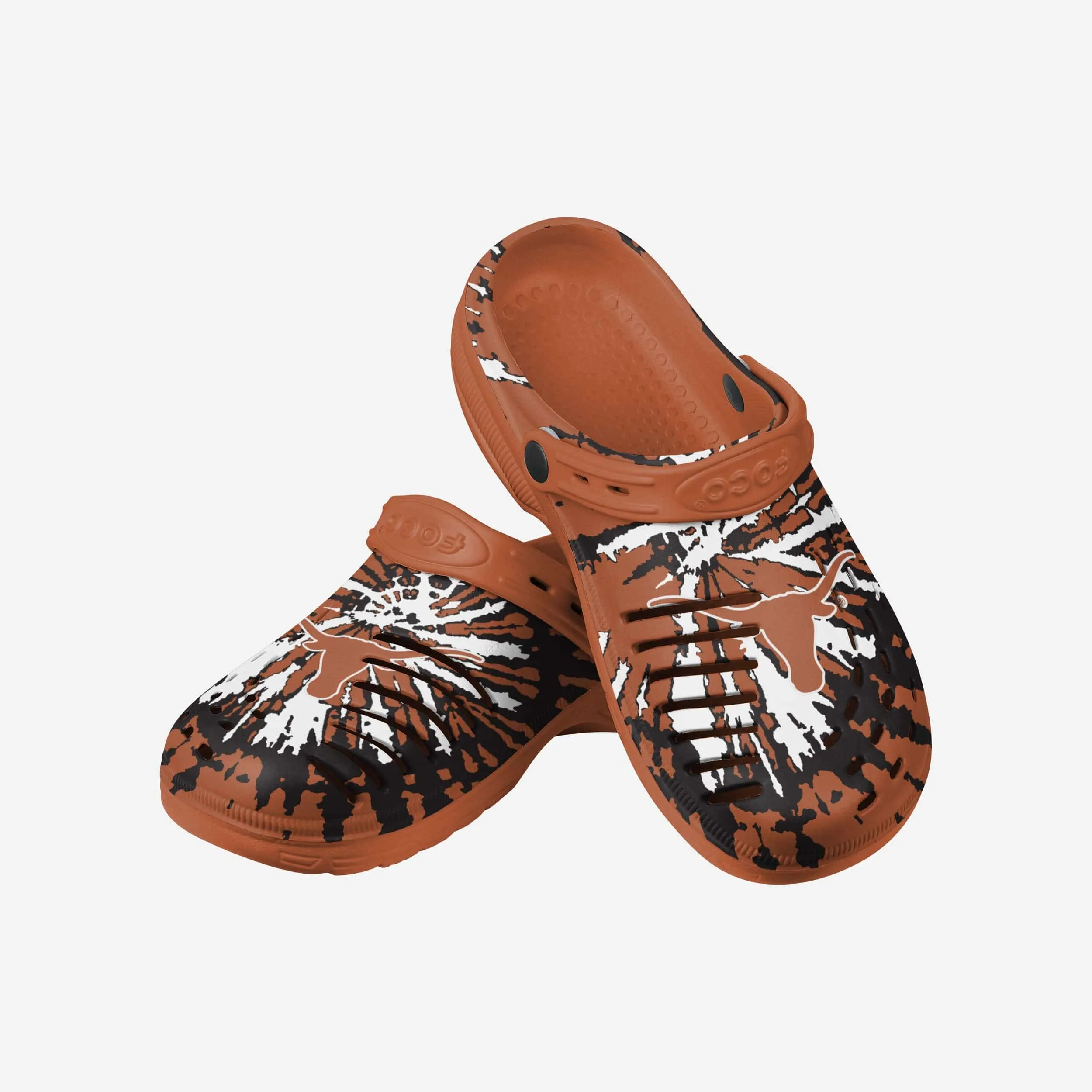 Texas Longhorns Tie-Dye Clog With Strap