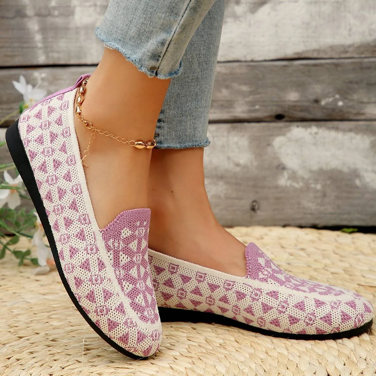 Trendy Knitted Loafers – Lightweight, Breathable & Stylish Comfort