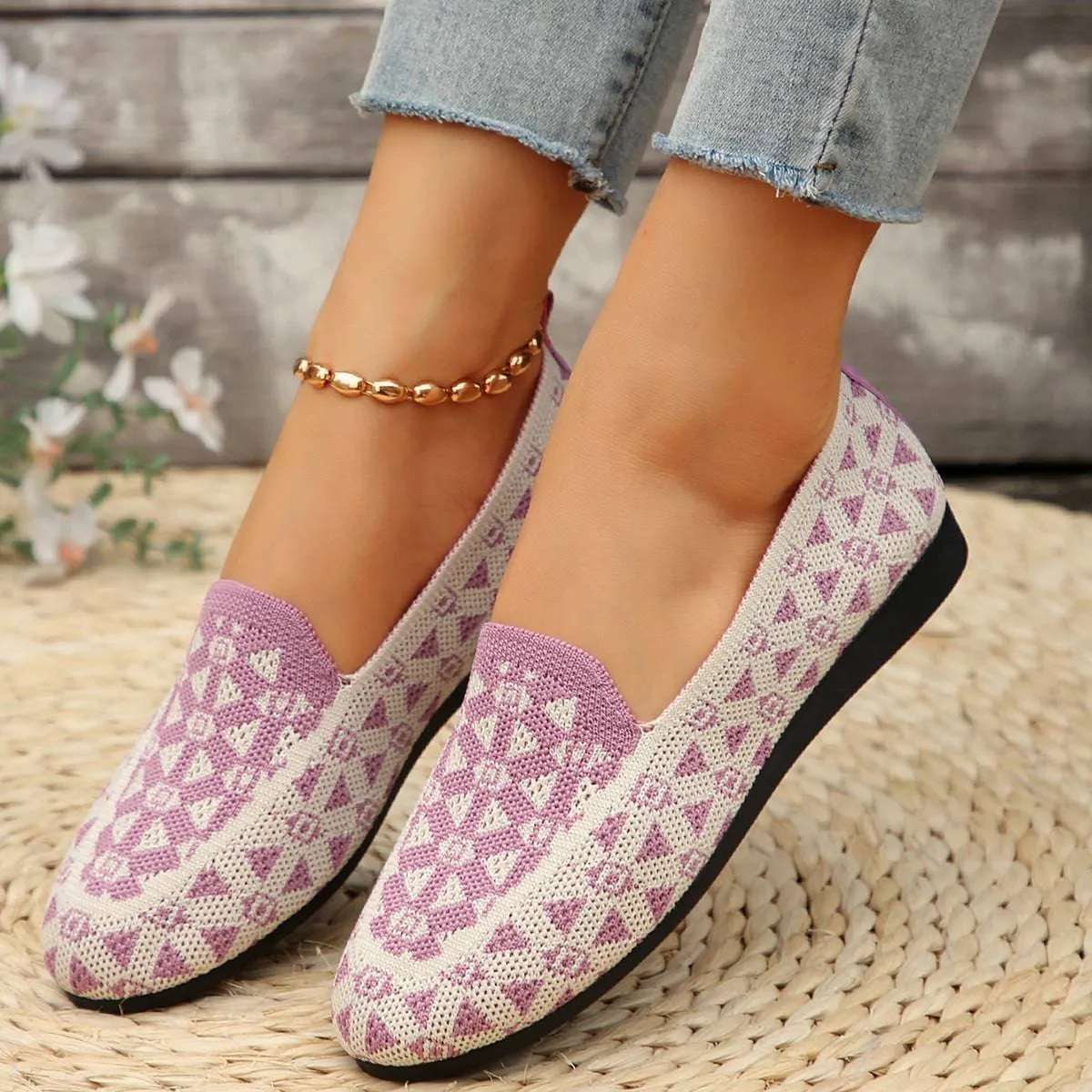 Trendy Knitted Loafers – Lightweight, Breathable & Stylish Comfort