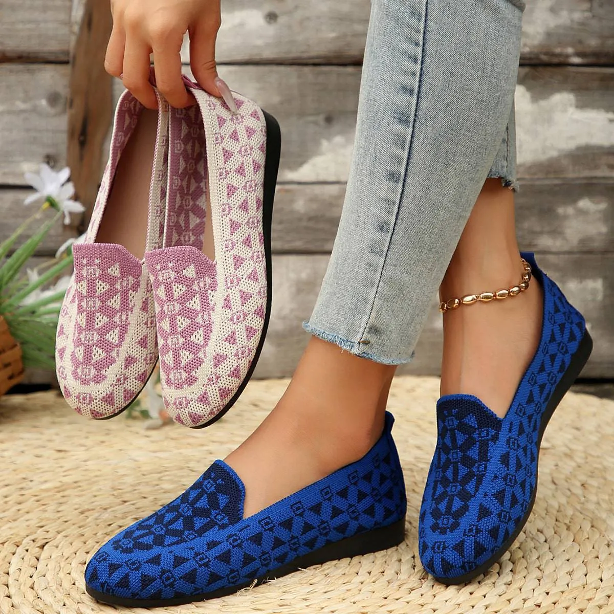 Trendy Knitted Loafers – Lightweight, Breathable & Stylish Comfort