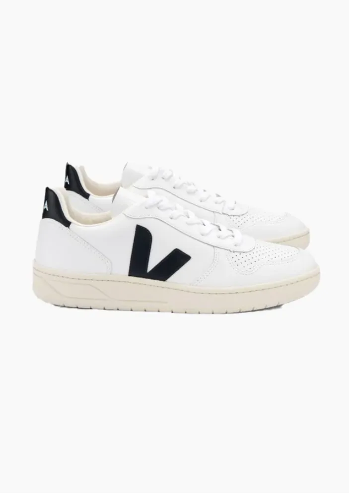 Veja V-10 Leather Extra White Black