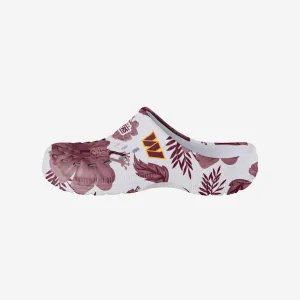 Washington Commanders Womens Floral White Clog
