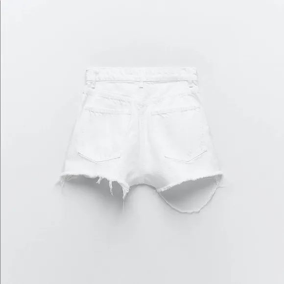 White denim shorts
