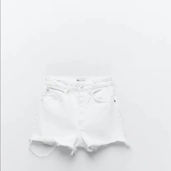 White denim shorts
